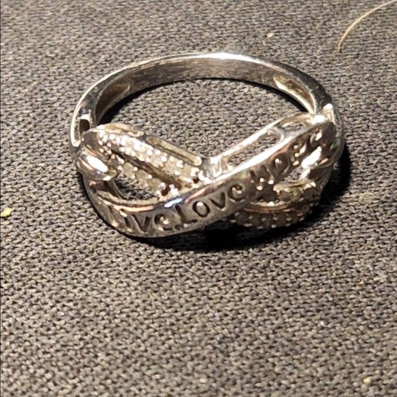 LIVE LOVE HOPE Real Diamond Infinite Ring - Picture 6 of 13